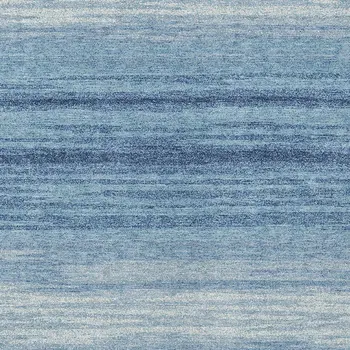 5' X 8' Blue And Ivory Abstract Washable Indoor Outdoor Area Rug