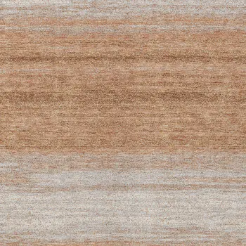 3' X 5' Copper And Beige Abstract Washable Indoor Outdoor Area Rug