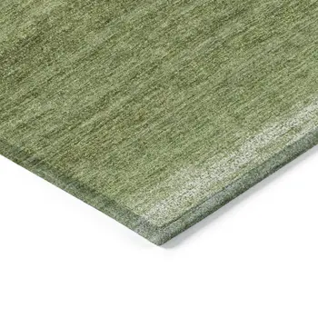 10' X 14' Green And Ivory Abstract Washable Indoor Outdoor Area Rug