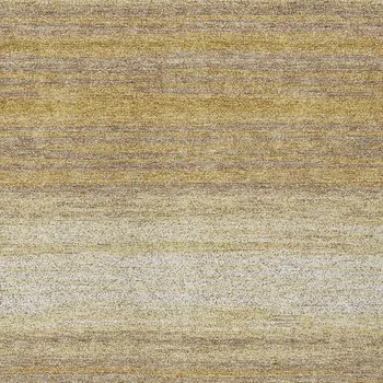 9' X 12' Gold And Beige Abstract Washable Indoor Outdoor Area Rug