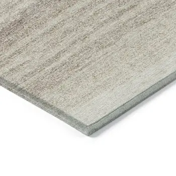 5' X 8' Ivory And Beige Abstract Washable Indoor Outdoor Area Rug