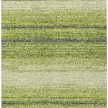 5' X 8' Lime Green Ivory And Black Abstract Washable Indoor Outdoor Area Rug