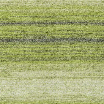 5' X 8' Lime Green Ivory And Black Abstract Washable Indoor Outdoor Area Rug