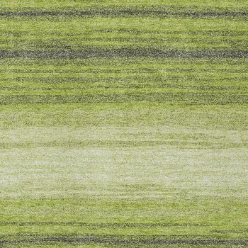 9' X 12' Lime Green Ivory And Black Abstract Washable Indoor Outdoor Area Rug