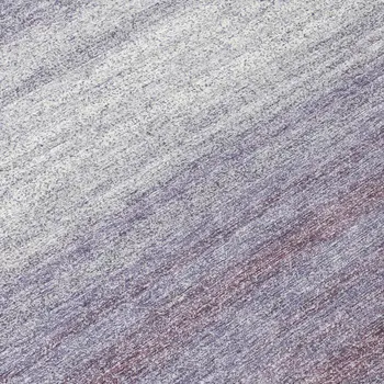 8' Lavender And Ivory Round Abstract Washable Indoor Outdoor Area Rug