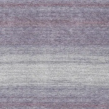 9' X 12' Lavender And Ivory Abstract Washable Indoor Outdoor Area Rug