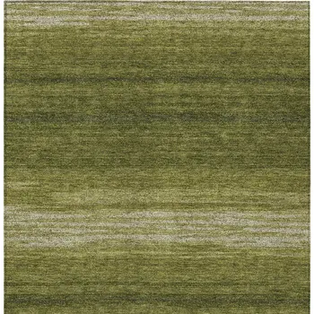 8' X 10' Olive Green And Beige Abstract Washable Indoor Outdoor Area Rug