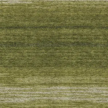 8' X 10' Olive Green And Beige Abstract Washable Indoor Outdoor Area Rug