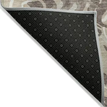 10' X 14' Beige Brown And Ivory Abstract Washable Indoor Outdoor Area Rug