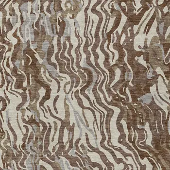 5' X 8' Brown Beige And Gray Abstract Washable Indoor Outdoor Area Rug