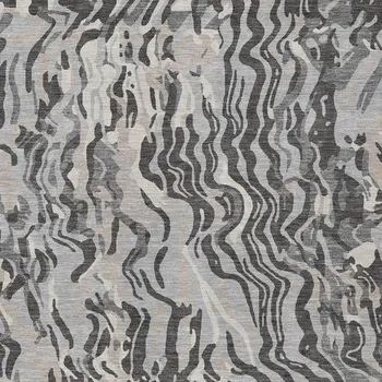 3' X 5' Gray Charcoal And Beige Abstract Washable Indoor Outdoor Area Rug