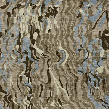 3' X 5' Taupe Brown And Beige Abstract Washable Indoor Outdoor Area Rug