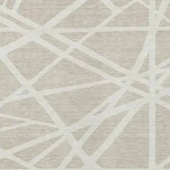 5' X 8' Beige And Ivory Geometric Washable Indoor Outdoor Area Rug
