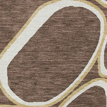 9' X 12' Black Ivory And Beige Abstract Washable Indoor Outdoor Area Rug