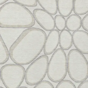 8' X 10' Ivory And Gray Abstract Washable Indoor Outdoor Area Rug