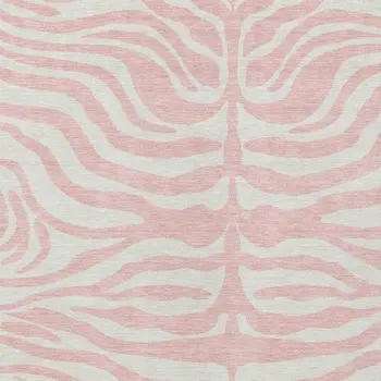 8' X 10' Pink And Gray Animal Print Washable Indoor Outdoor Area Rug