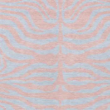 3' X 5' Pink And Gray Animal Print Washable Indoor Outdoor Area Rug