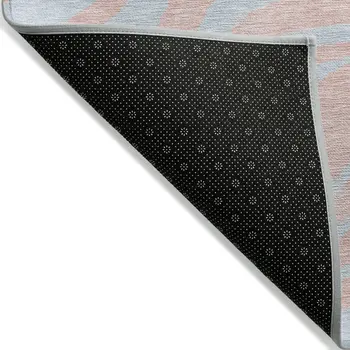 8' X 10' Pink And Gray Animal Print Washable Indoor Outdoor Area Rug