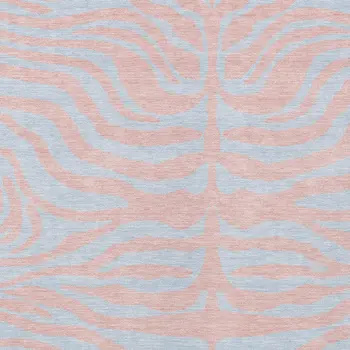 8' X 10' Pink And Gray Animal Print Washable Indoor Outdoor Area Rug
