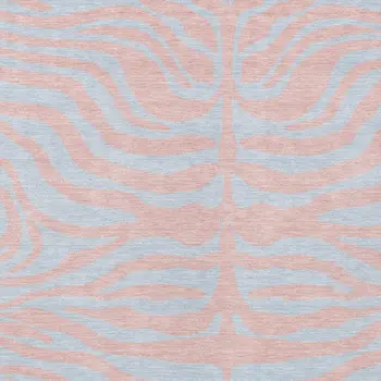 9' X 12' Pink And Gray Animal Print Washable Indoor Outdoor Area Rug