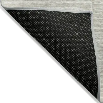 9' X 12' Beige And Ivory Geometric Washable Indoor Outdoor Area Rug