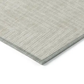 10' X 14' Beige And Ivory Geometric Washable Indoor Outdoor Area Rug