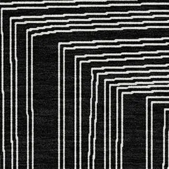 10' X 14' Black And Ivory Geometric Washable Indoor Outdoor Area Rug