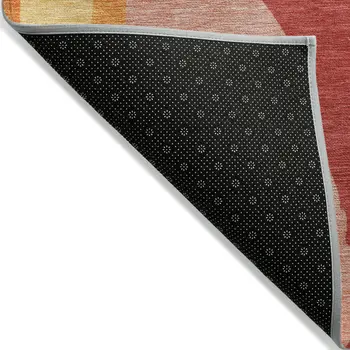 8' X 10' Blush Copper And Ivory Abstract Washable Indoor Outdoor Area Rug