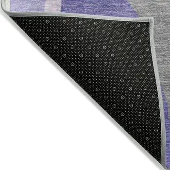 8' X 10' Purple Lavender And Ivory Abstract Washable Indoor Outdoor Area Rug
