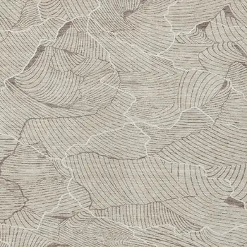 9' X 12' Beige And Tan Abstract Washable Indoor Outdoor Area Rug