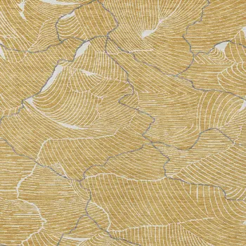 9' X 12' Gold Charcoal And Ivory Abstract Washable Indoor Outdoor Area Rug