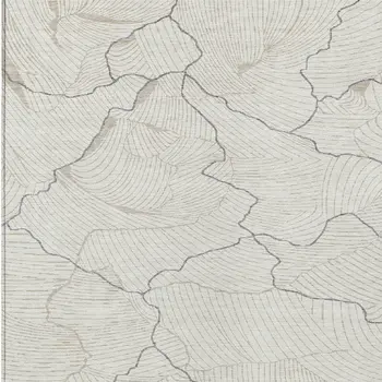 8' X 10' Ivory And Gray Abstract Washable Indoor Outdoor Area Rug