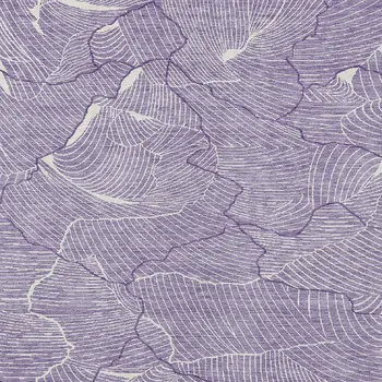 5' X 8' Purple And Ivory Abstract Washable Indoor Outdoor Area Rug