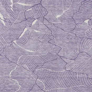 9' X 12' Purple And Ivory Abstract Washable Indoor Outdoor Area Rug