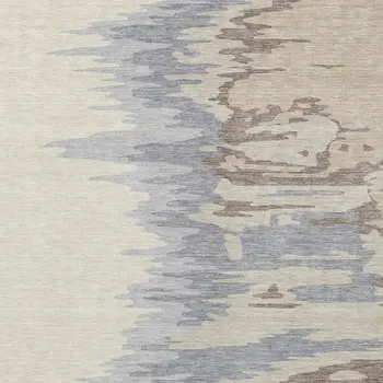 5' X 8' Beige Brown And Gray Abstract Washable Indoor Outdoor Area Rug