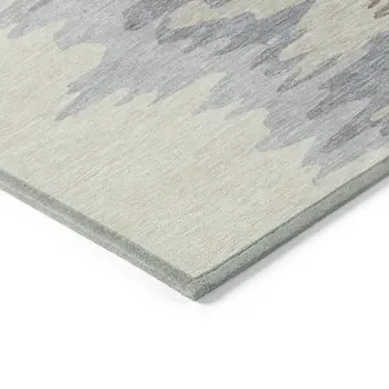 9' X 12' Beige Brown And Gray Abstract Washable Indoor Outdoor Area Rug