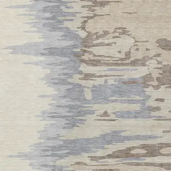 9' X 12' Beige Brown And Gray Abstract Washable Indoor Outdoor Area Rug