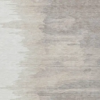 8' X 10' Ivory And Brown Abstract Washable Indoor Outdoor Area Rug