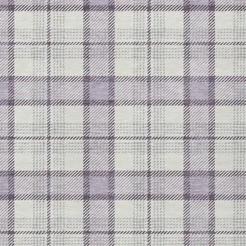 3' X 5' Lavender Purple And Gray Plaid Washable Indoor Outdoor Area Rug