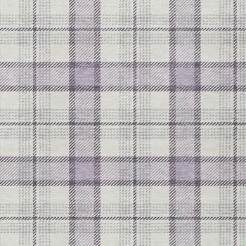 8' X 10' Lavender Purple And Gray Plaid Washable Indoor Outdoor Area Rug