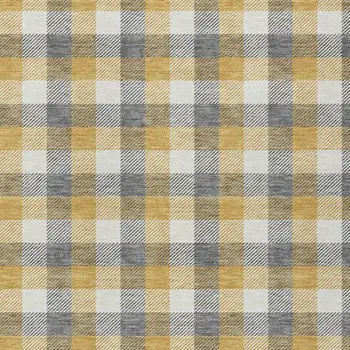 3' X 5' Gray Tan And Beige Plaid Washable Indoor Outdoor Area Rug