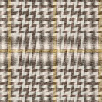 5' X 8' Brown And Beige Plaid Washable Indoor Outdoor Area Rug