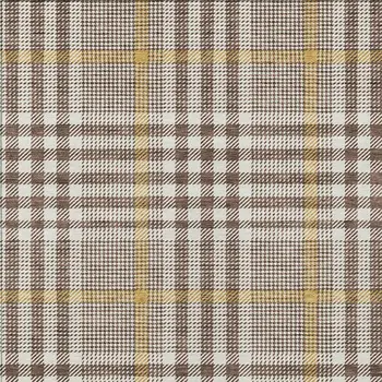 9' X 12' Brown And Beige Plaid Washable Indoor Outdoor Area Rug