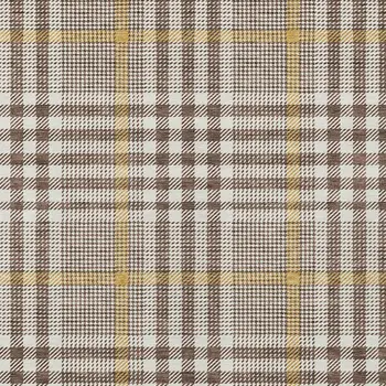 10' X 14' Brown And Beige Plaid Washable Indoor Outdoor Area Rug