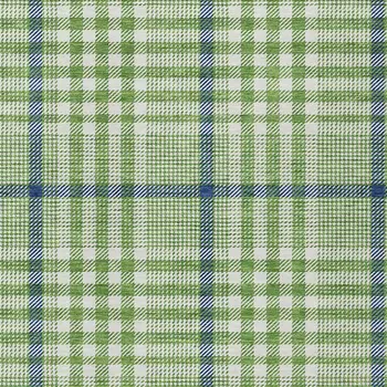 9' X 12' Green And Ivory Plaid Washable Indoor Outdoor Area Rug