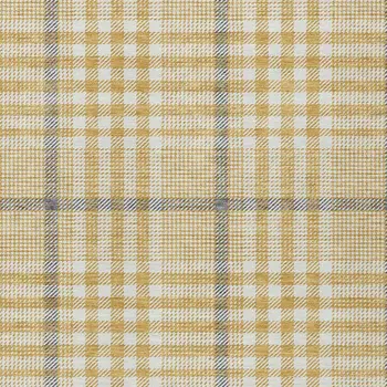 5' X 8' Gold Gray And Beige Plaid Washable Indoor Outdoor Area Rug