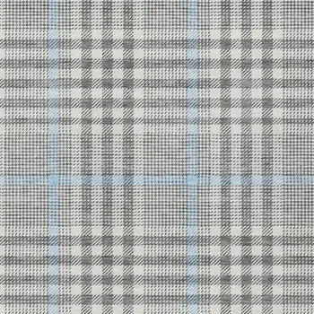 10' X 14' Gray Blue And Beige Plaid Washable Indoor Outdoor Area Rug