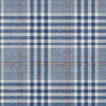 8' X 10' Navy Blue Ivory And Brown Plaid Washable Indoor Outdoor Area Rug