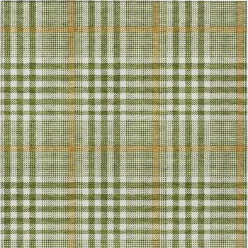 10' X 14' Olive Green Brown And Ivory Plaid Washable Indoor Outdoor Area Rug