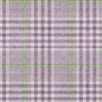 3' X 5' Purple Green And Ivory Plaid Washable Indoor Outdoor Area Rug